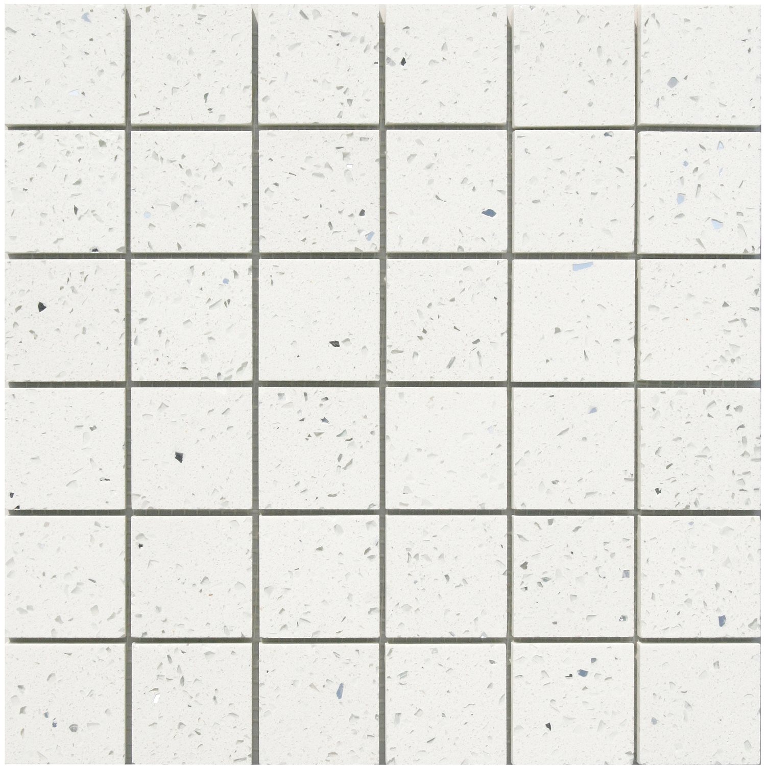 Mosaikfliesen Quarzkomposit Weiss