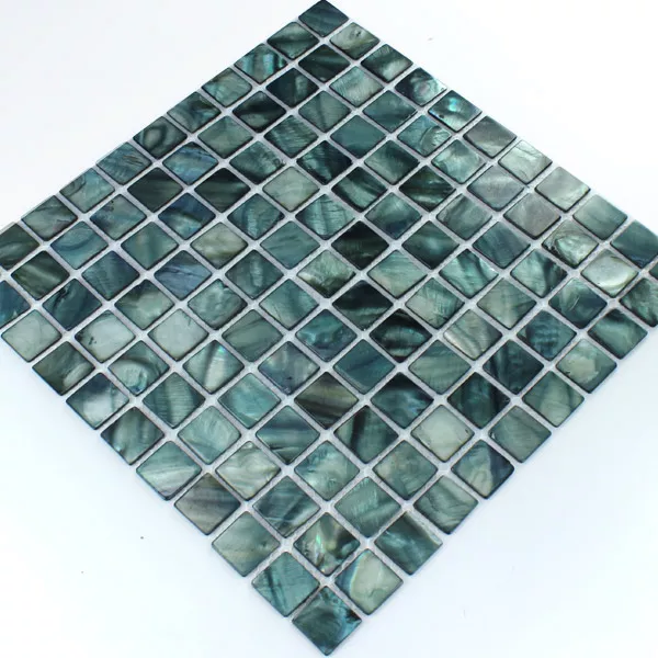 Mosaico Vetro Madreperla Effetto 25x25x2mm Verde
