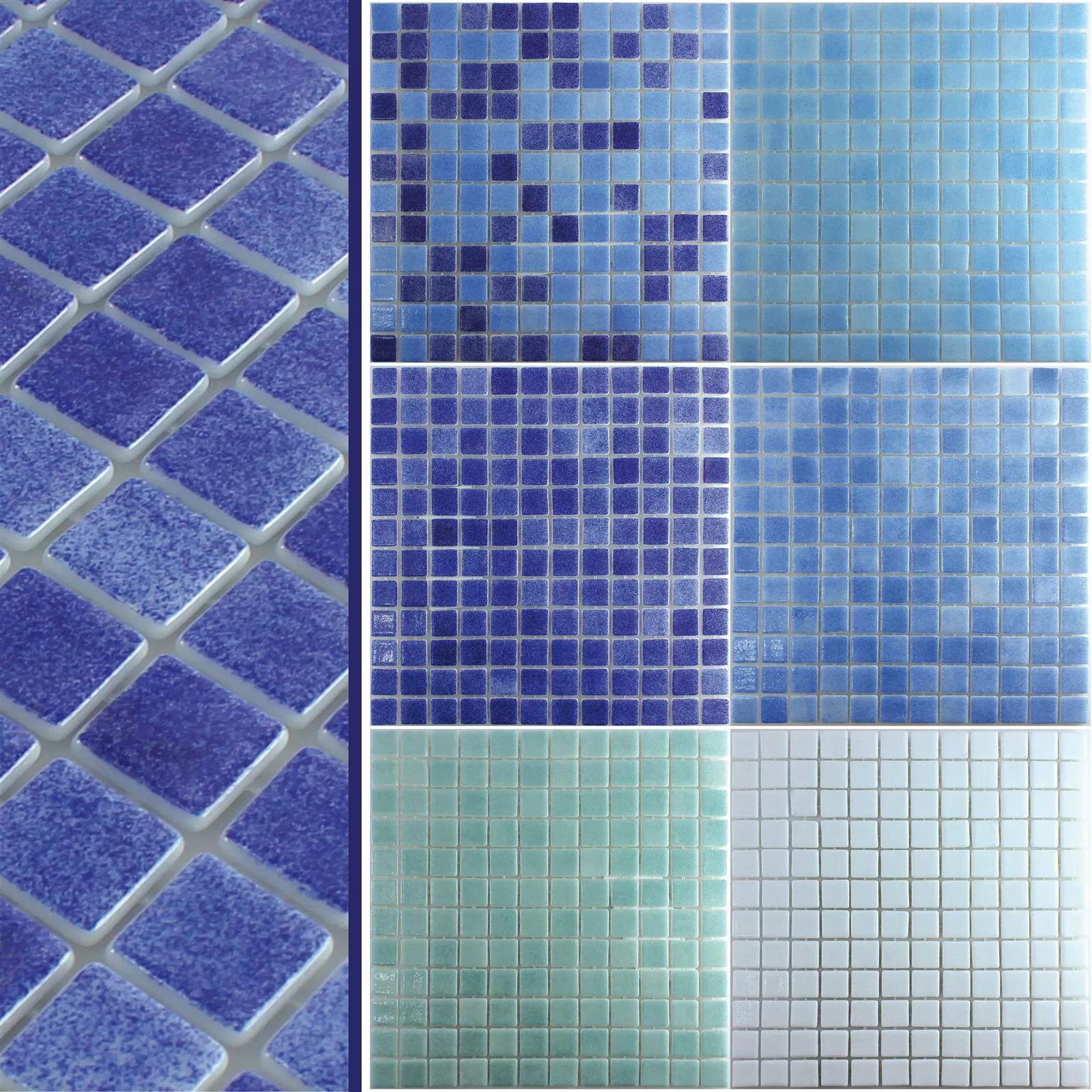 Muster von Glas Schwimmbad Pool Mosaik Lagune R11C