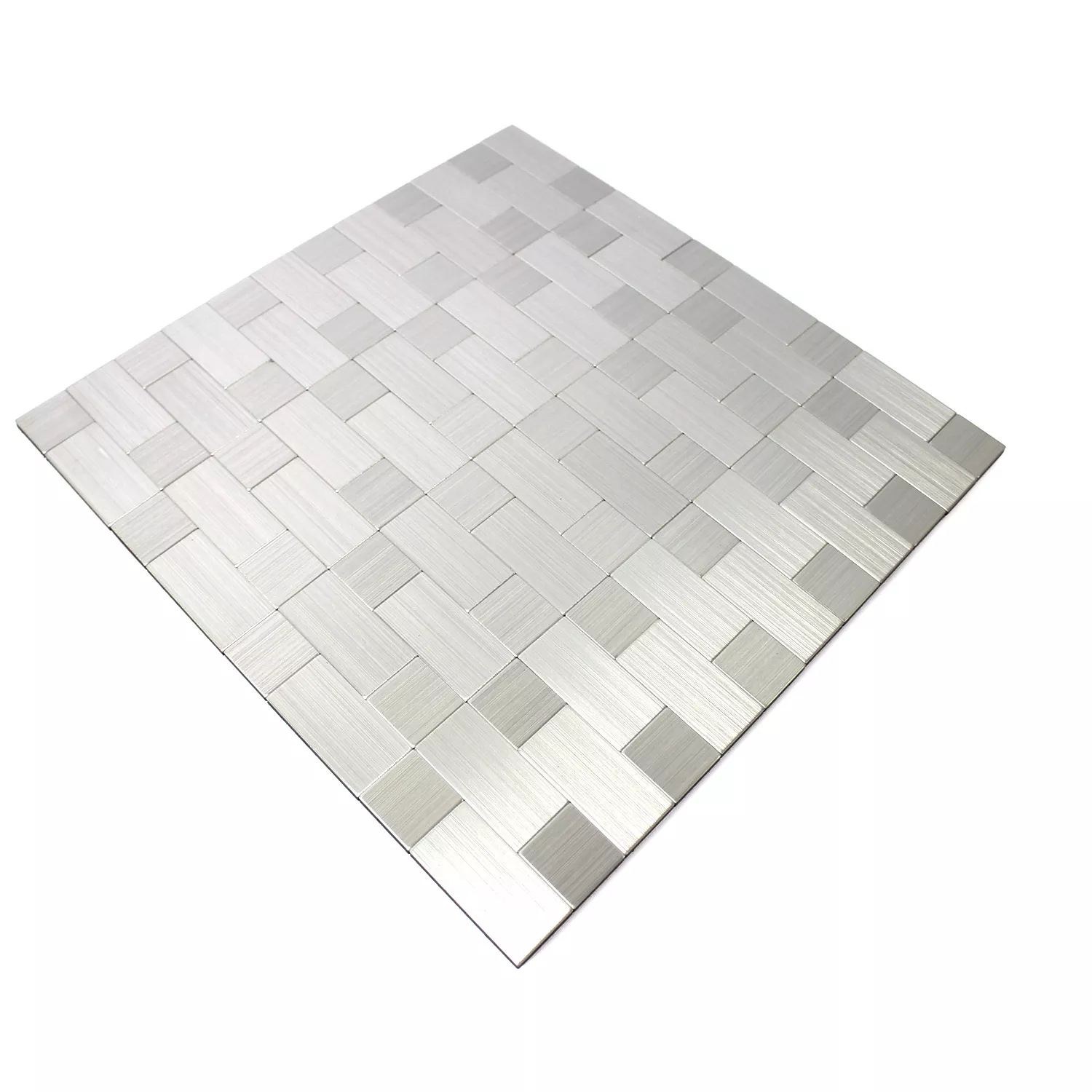 Selbstklebende Metall Mosaik Fliesen Silber Mix