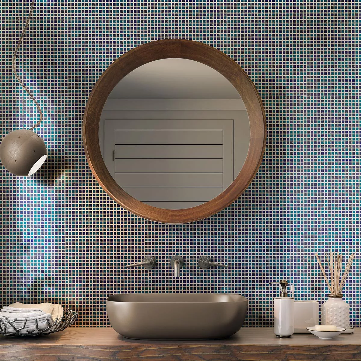 Piastrelle a mosaico nere per pareti di bagno e cucina Alliage Noir Piastrelle a mosaico nere per pareti di bagno e cucina Alliage Noir