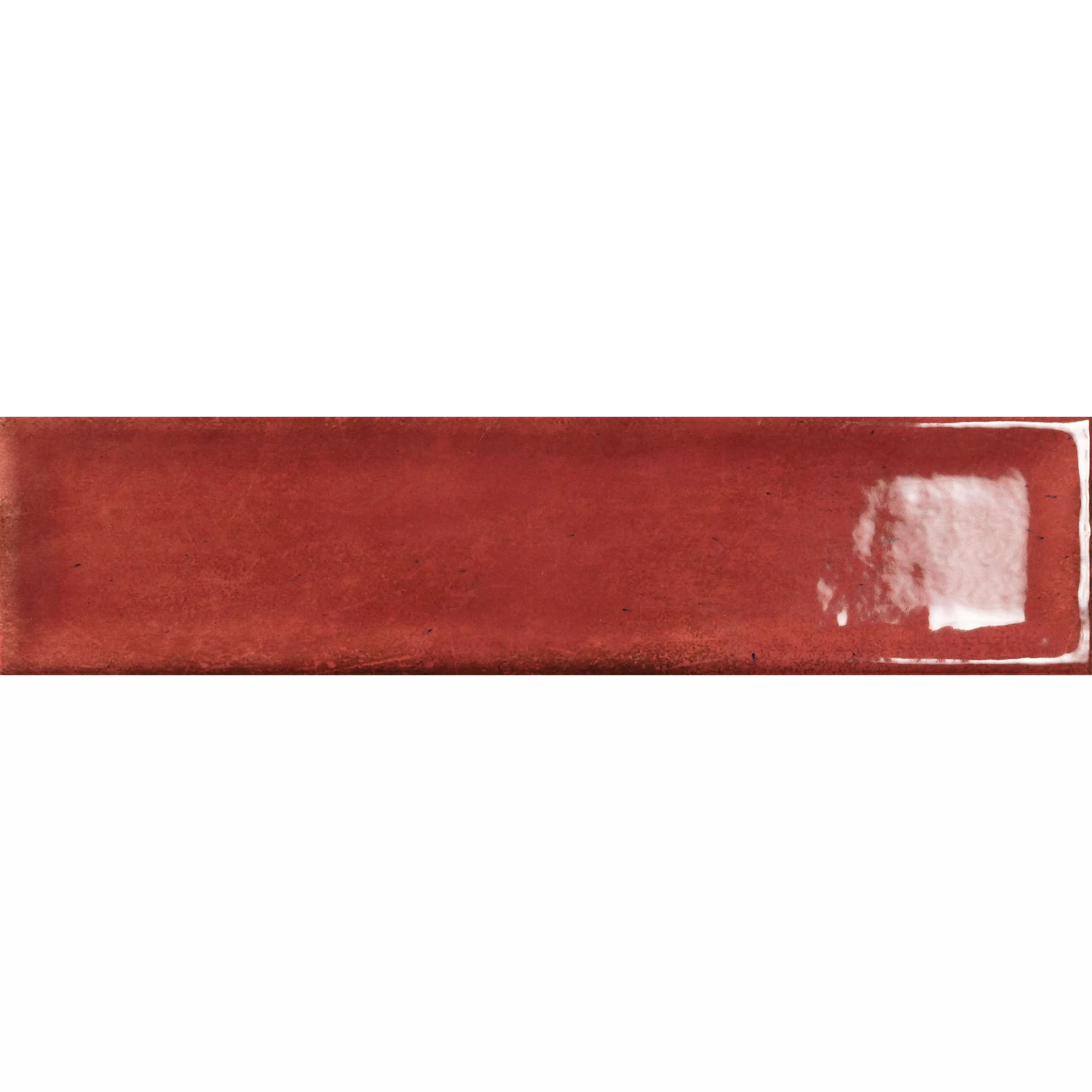 Muster von Wandfliesen Pascal Glänzend Innen Facette Rot 7,5x30cm