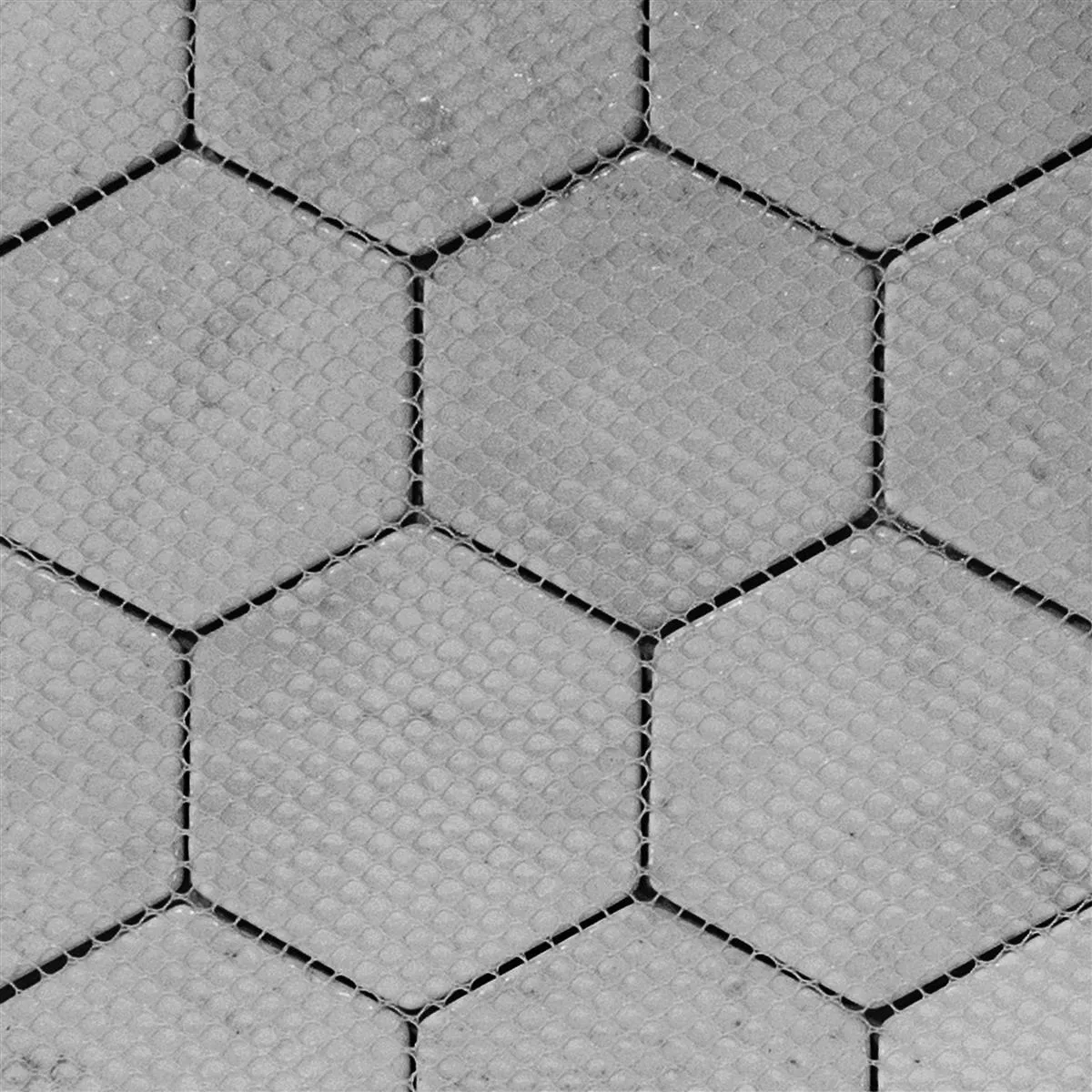 Glasmosaik Fliesen Andalucia Hexagon Grau