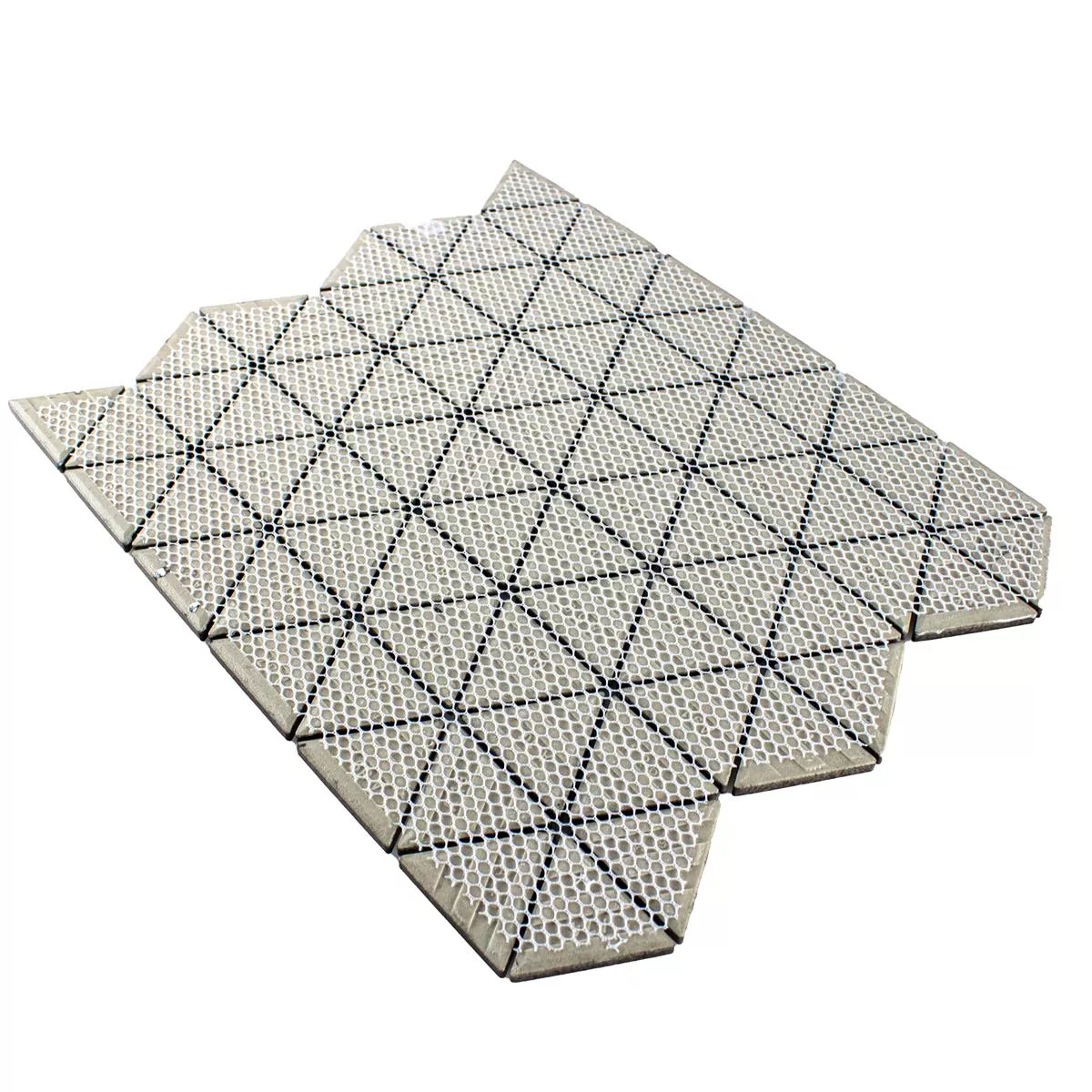 Échantillon Céramique Mosaïque Carrelage Arvada Triangle Blanc Brillant