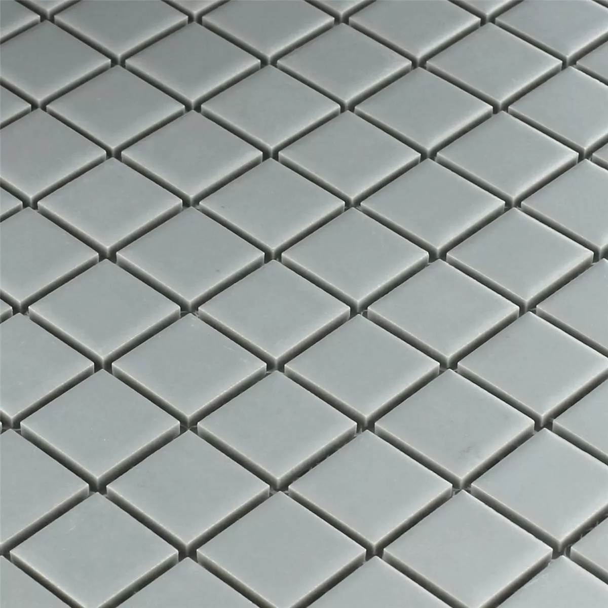 Muster von Mosaikfliesen Keramik Grau Matt Uni