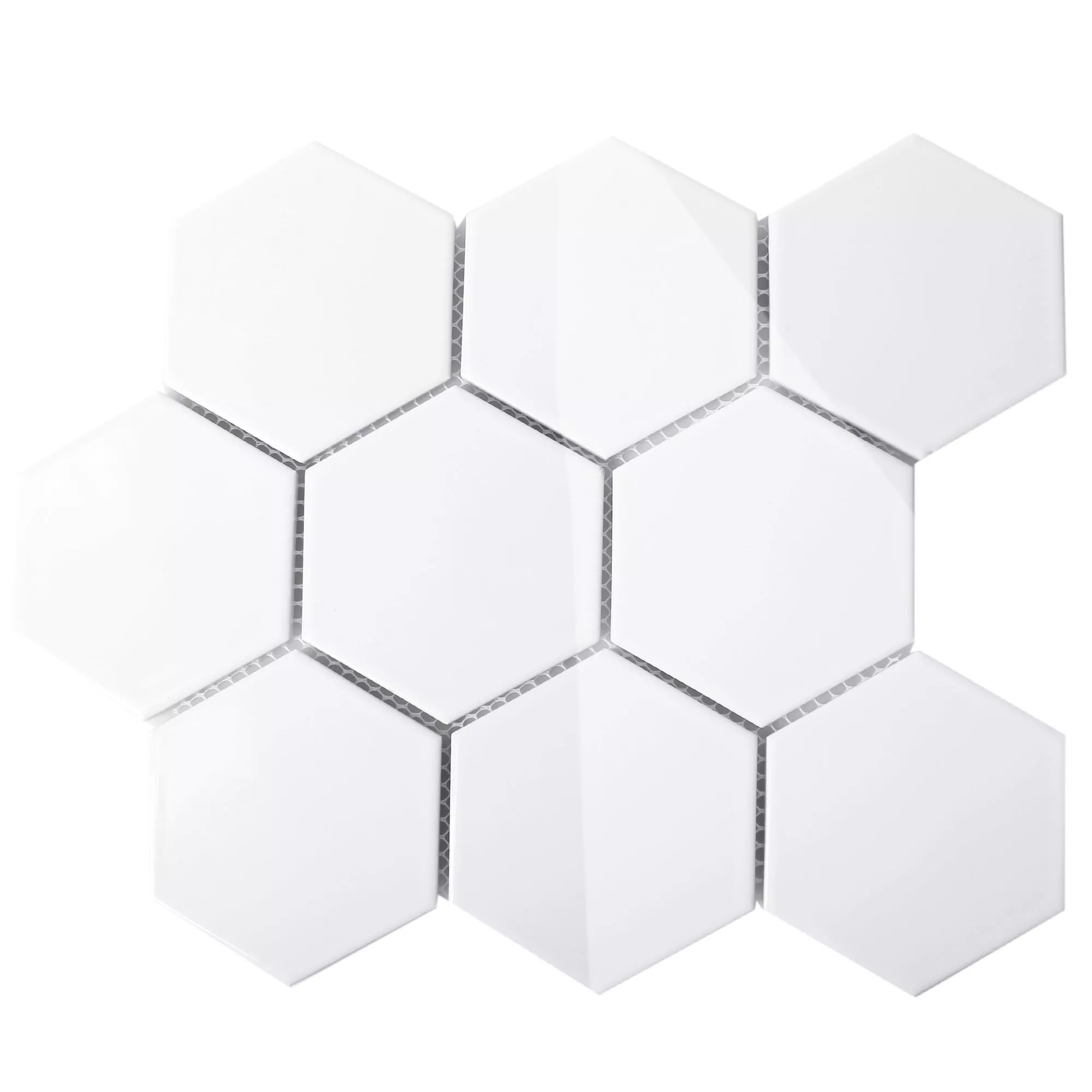 Ceramica Mosaico Hexagon Salamanca Bianco Lucida H95