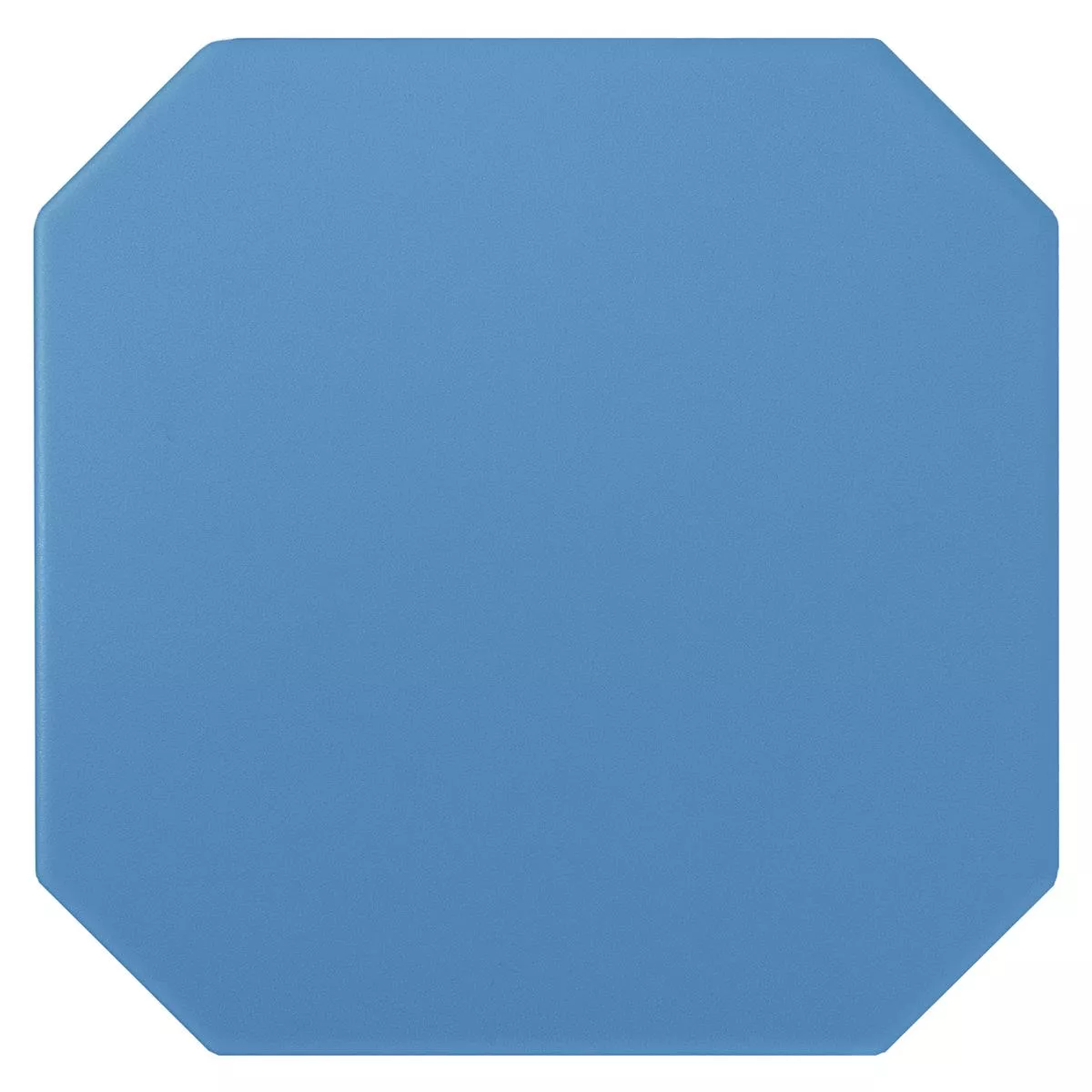 Échantillon Grès Cérame Pleine Masse Carrelage Genexia Uni Bleu Octogone 20x20cm