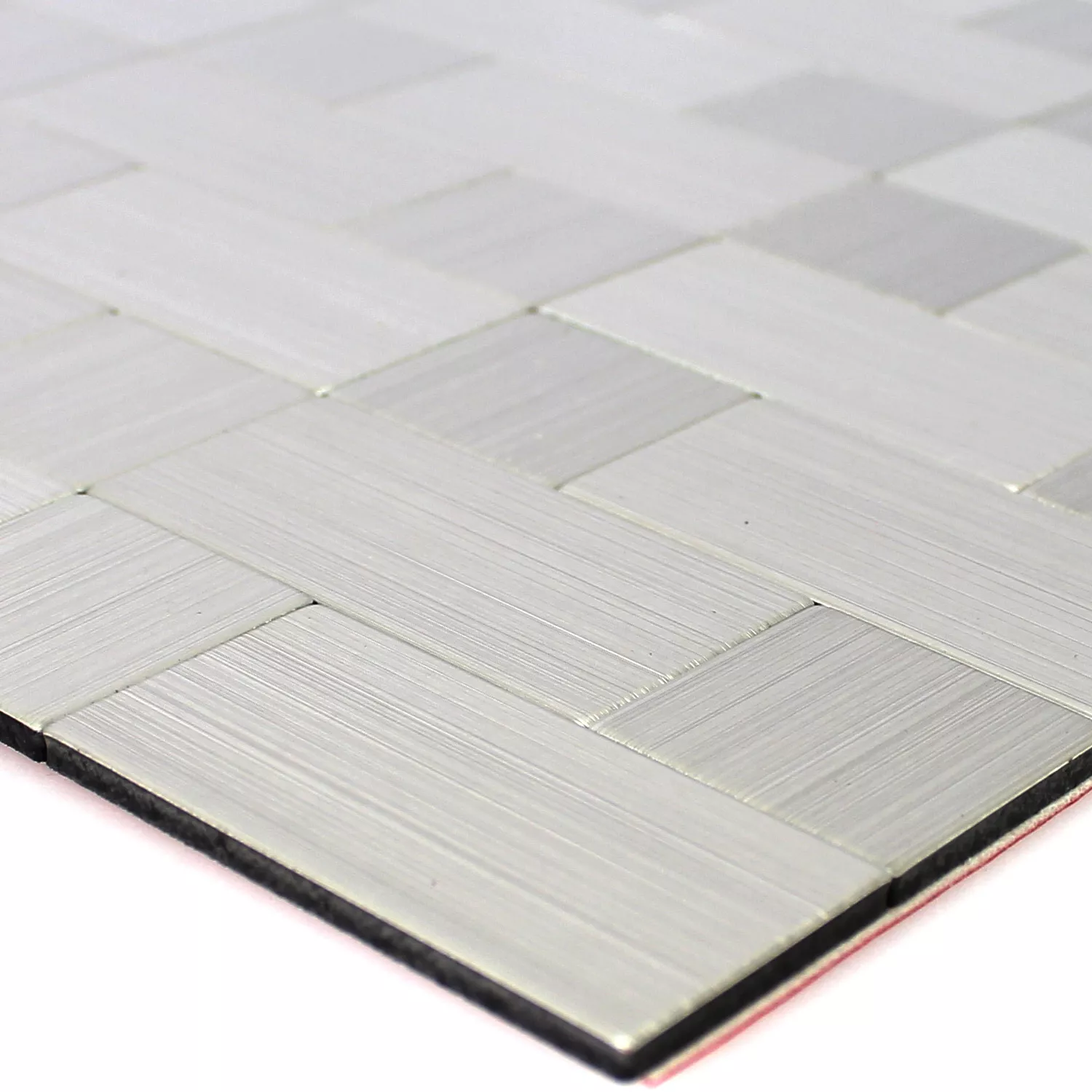 Metall Mosaik Fliesen Selbstklebend Mikros Silber 2Mix