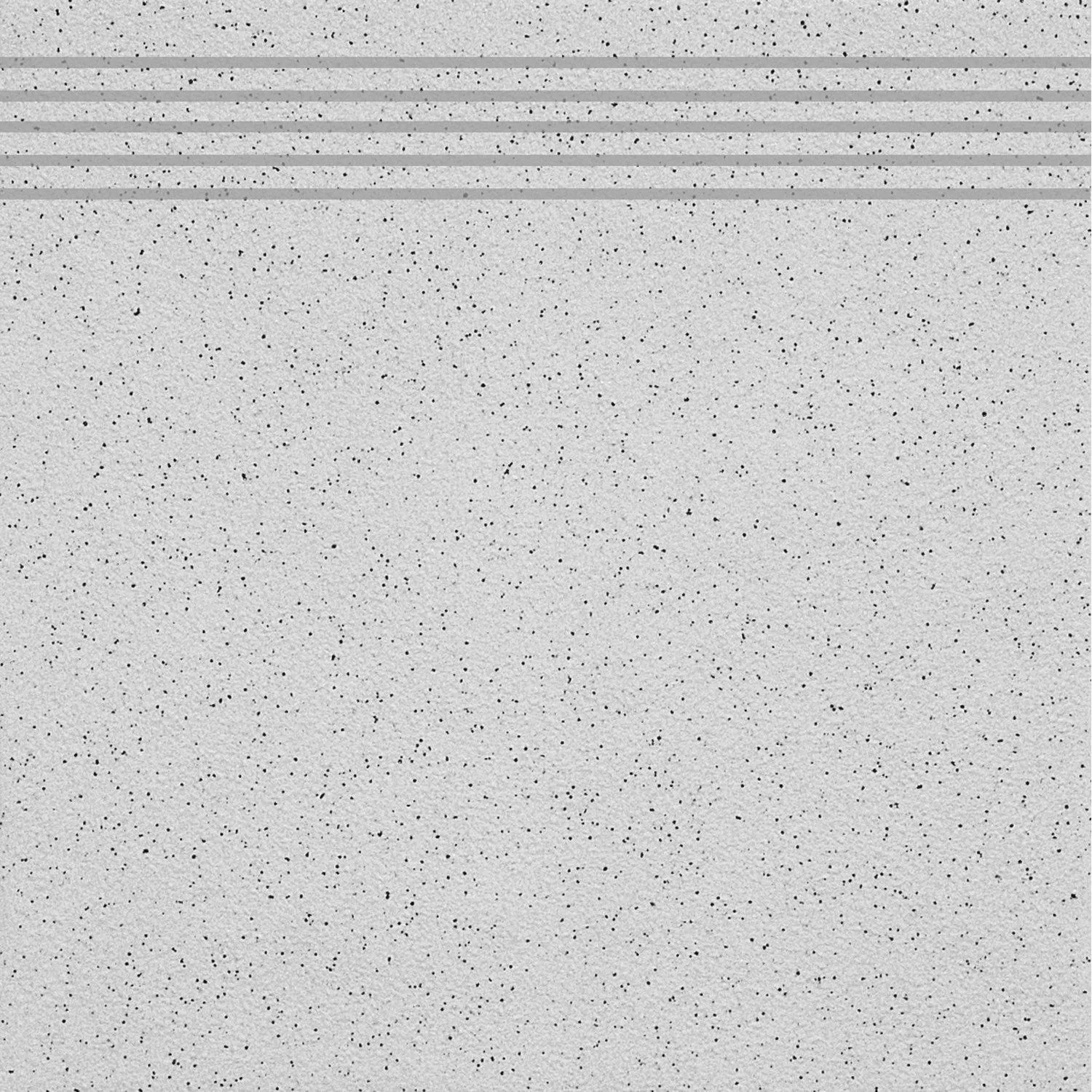Bodenfliese Feinkorn Rillenstufe Grau 30x30cm