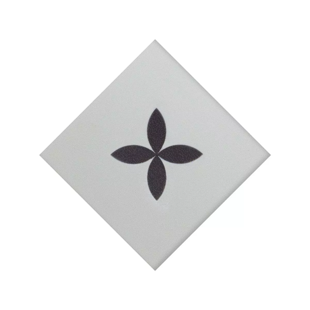 Gres Porcellanato Piastrelle Genexia Nero Bianco Decor 4 Rosone  4,6x4,6cm