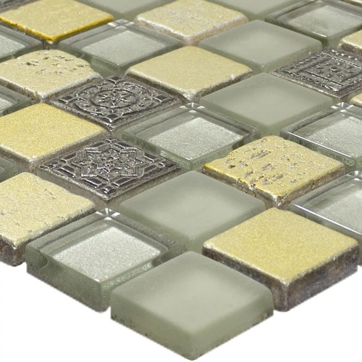 Glas Naturstein Mosaikfliesen Shibuya Gold Beige Braun Glas Naturstein Mosaikfliesen Shibuya Gold Beige Braun