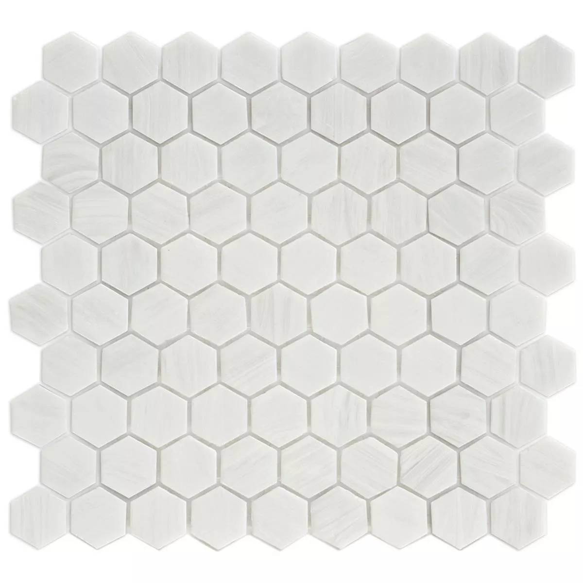 Glasmosaik Fliesen Trend-Vi Hexagonal 280 Weiß