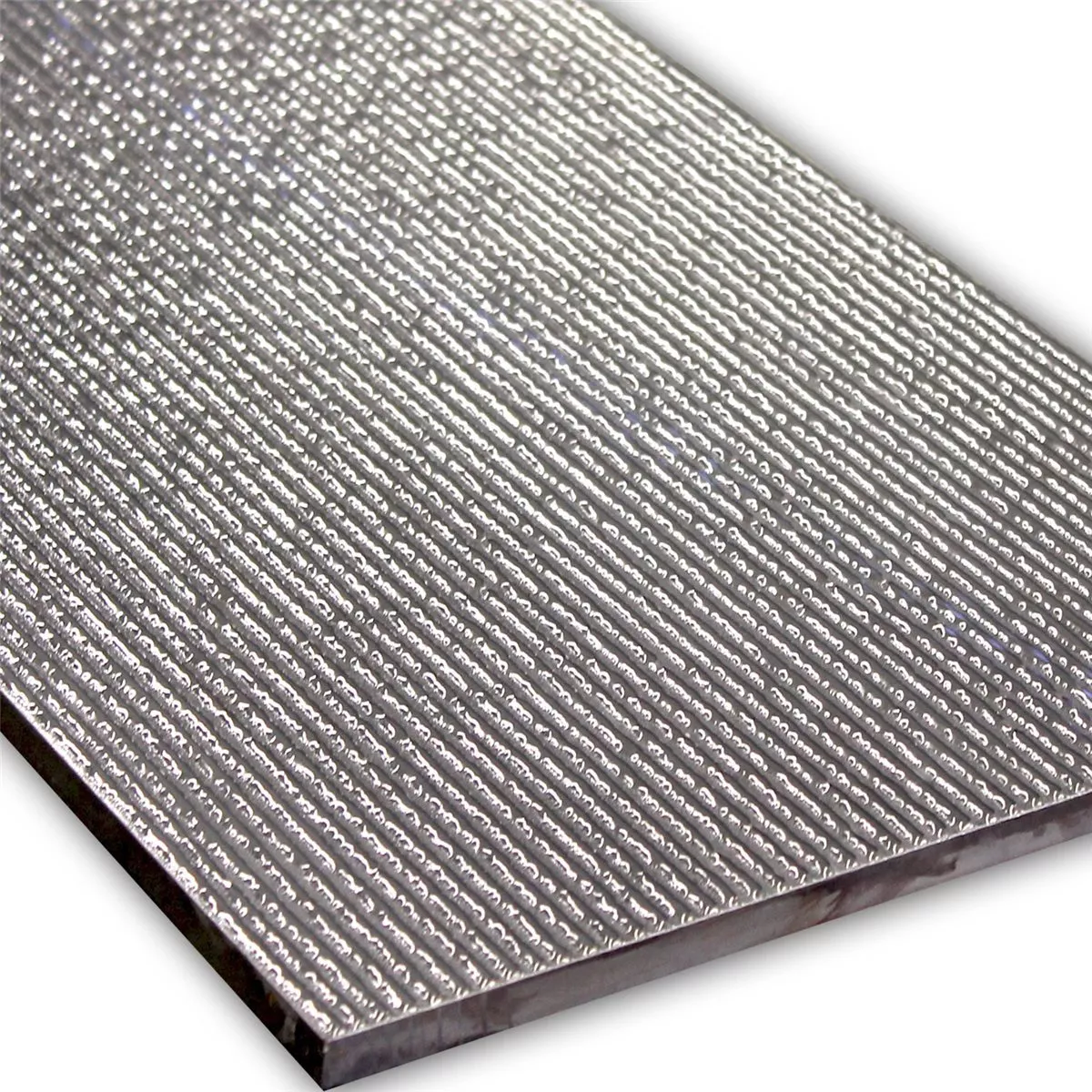 Wand Dekor Fliese Silber 30x60cm