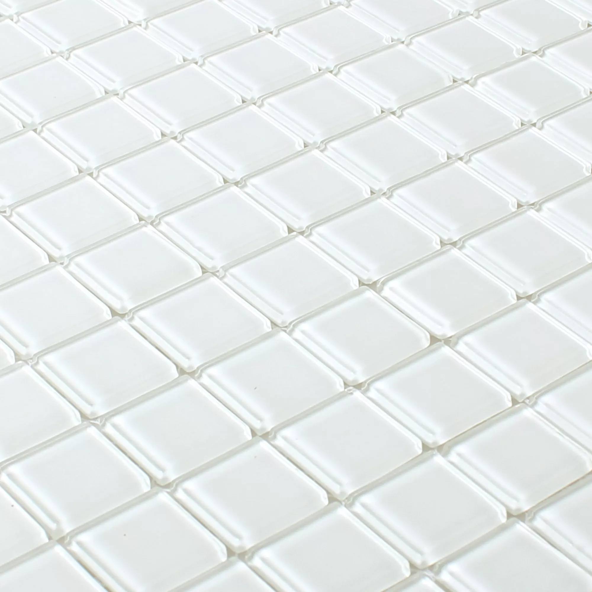 Mosaico Di Vetro Piastrella Florida Bianco