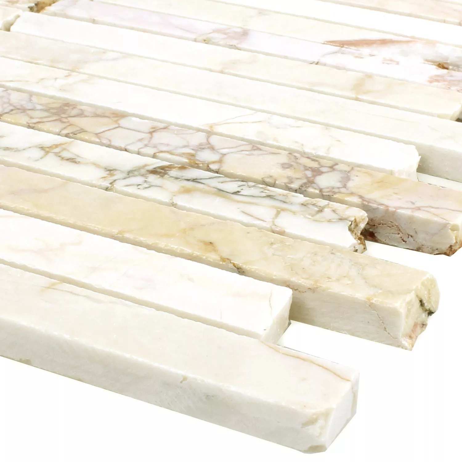 Muster von Marmor Brick Mosaik Fliesen Golden Cream Poliert