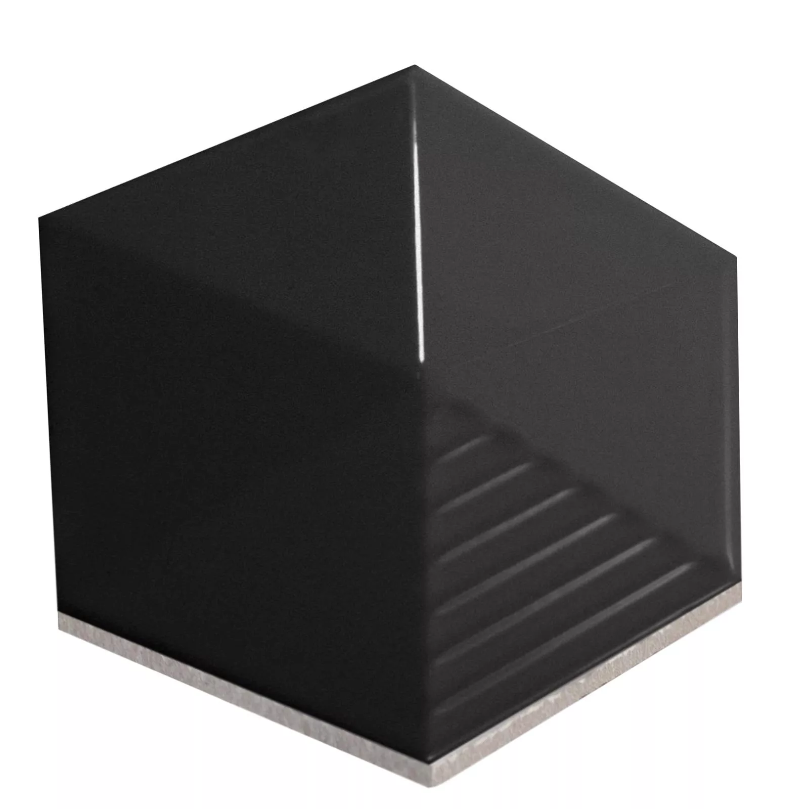 Wandfliesen Rockford 3D Hexagon 12,4x10,7cm Schwarz