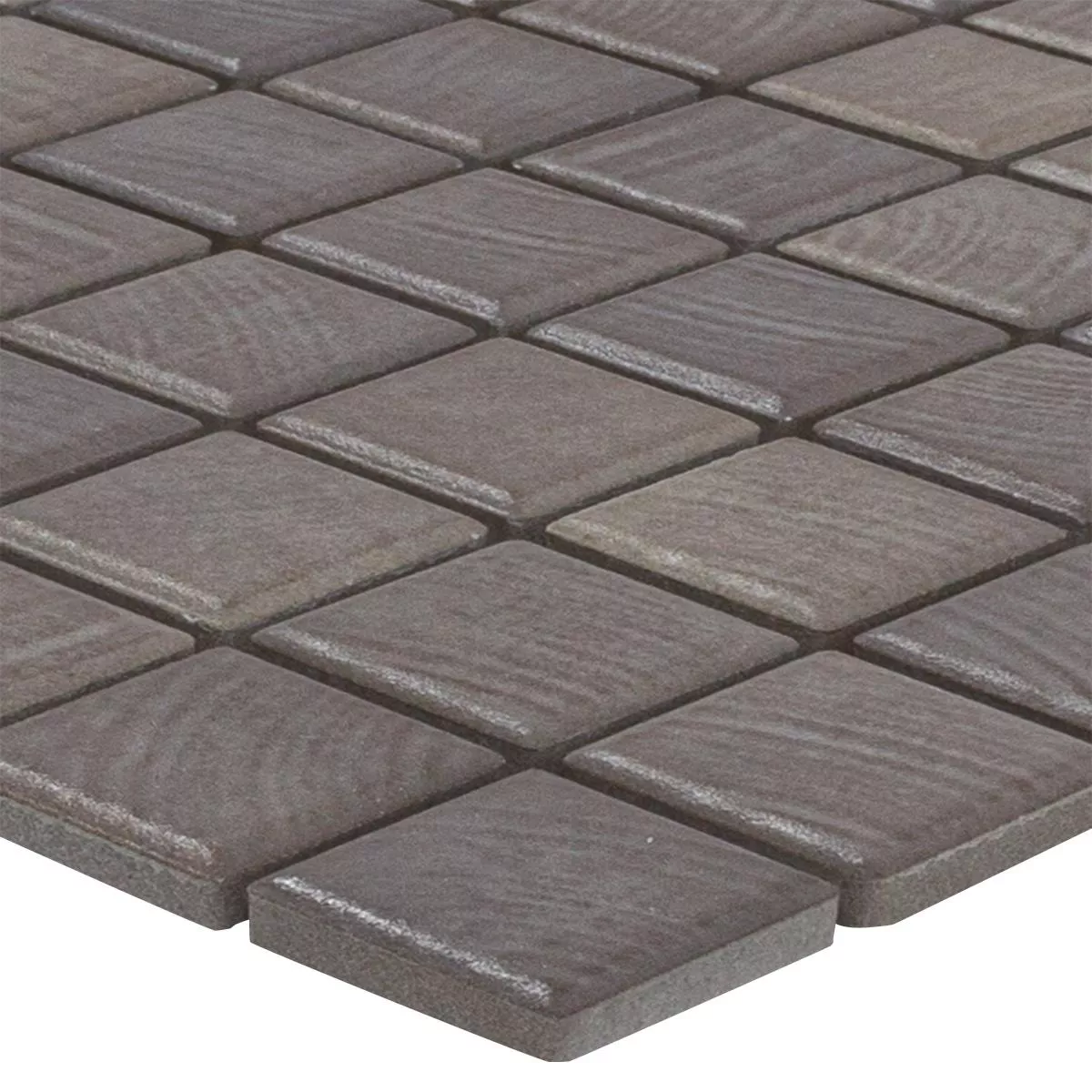 Céramique Mosaïque Carrelage Luminara Imitation Bois Brun