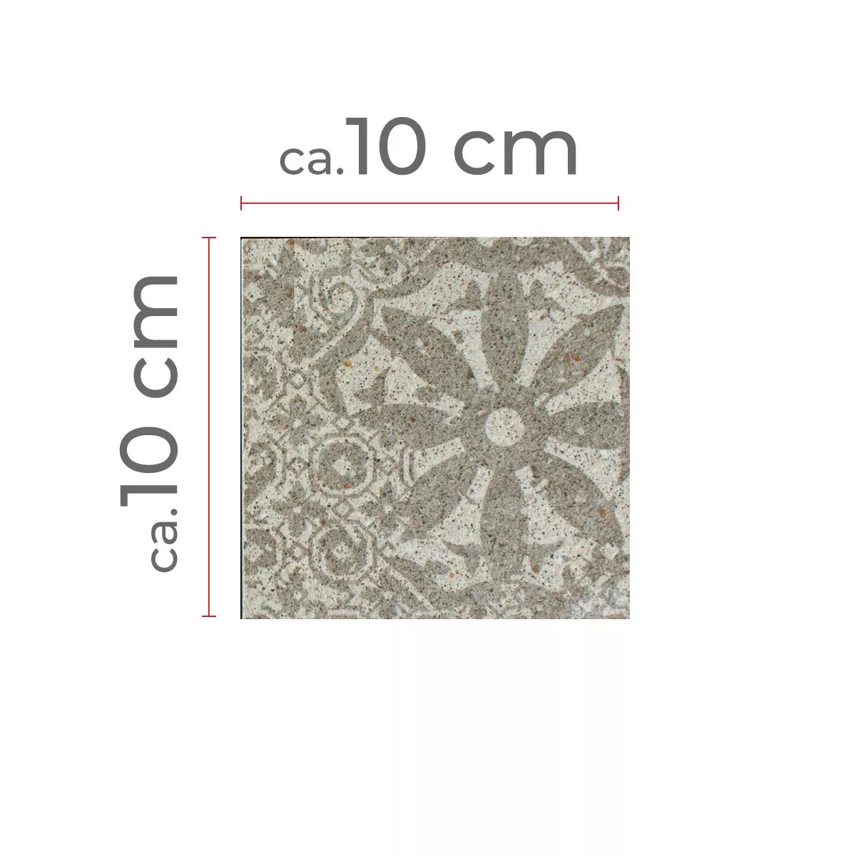 Muster von Keramikmosaik Fliesen Eylem Retrooptik Beige Q95
