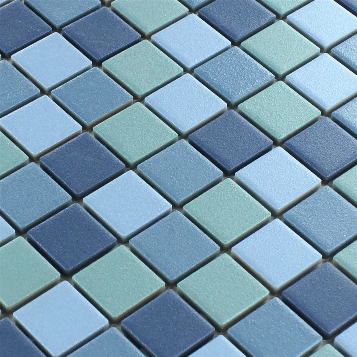 Muster von Mosaikfliesen Keramik Rutschhemmend Blau Mix
