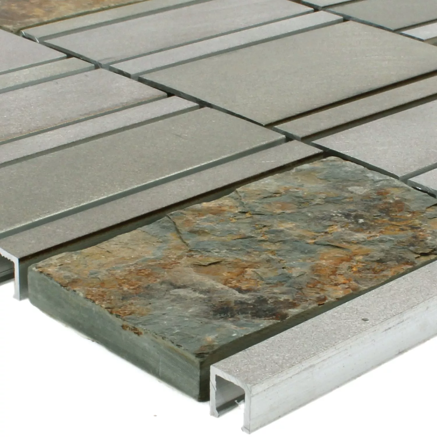 Mosaikfliesen Naturstein Aluminium Avanti Braun Mosaikfliesen Naturstein Aluminium Avanti Braun