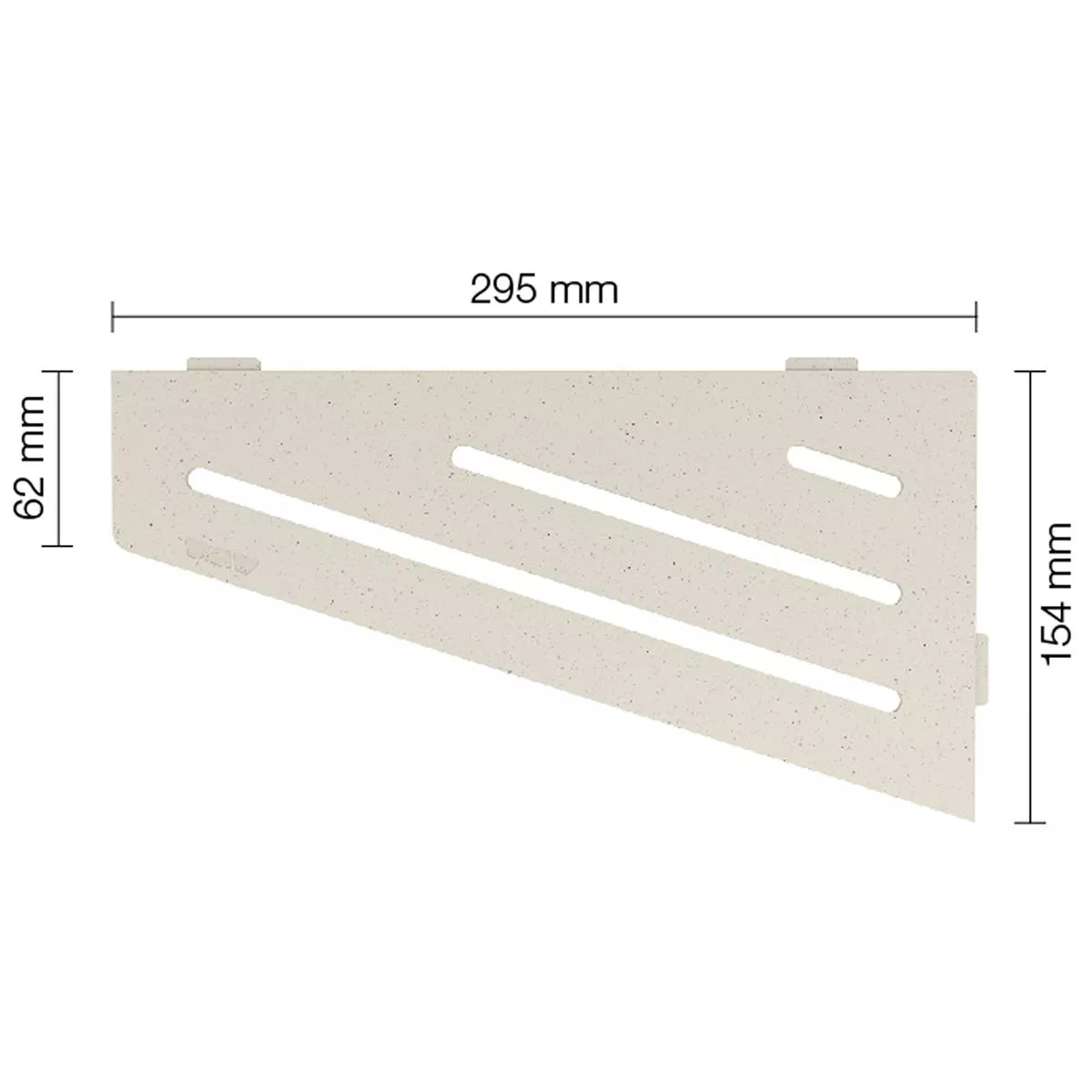 Wandablage Duschablage Schlüter 4eck 15,4x29,5cm Wave Elfenbein