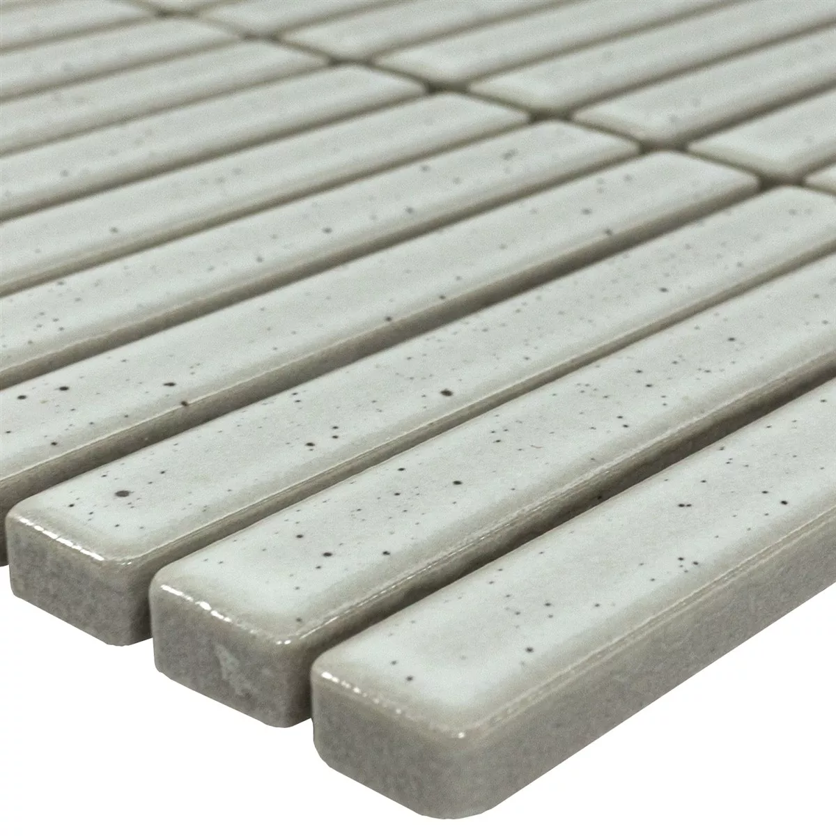 Mosaïque Carrelage Wallachia Vieux Blanc Brillant 12x92x8 mm