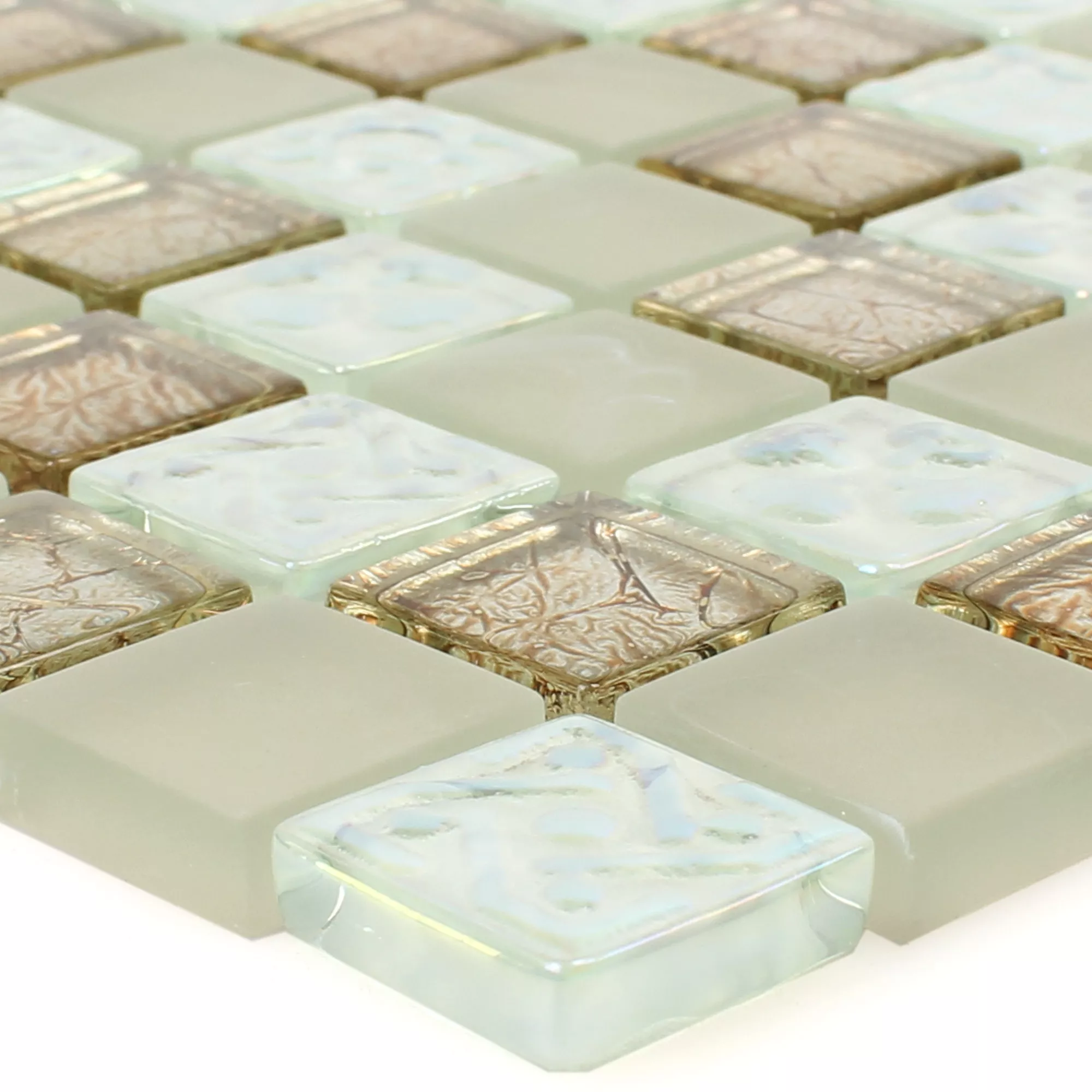 Glasmosaik Fliesen Nikolski Beige Gold