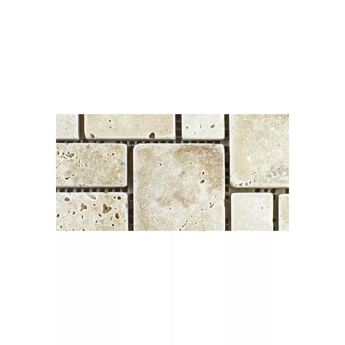 Campione Pietra Naturale Travertino Mosaico LaGrange Beige