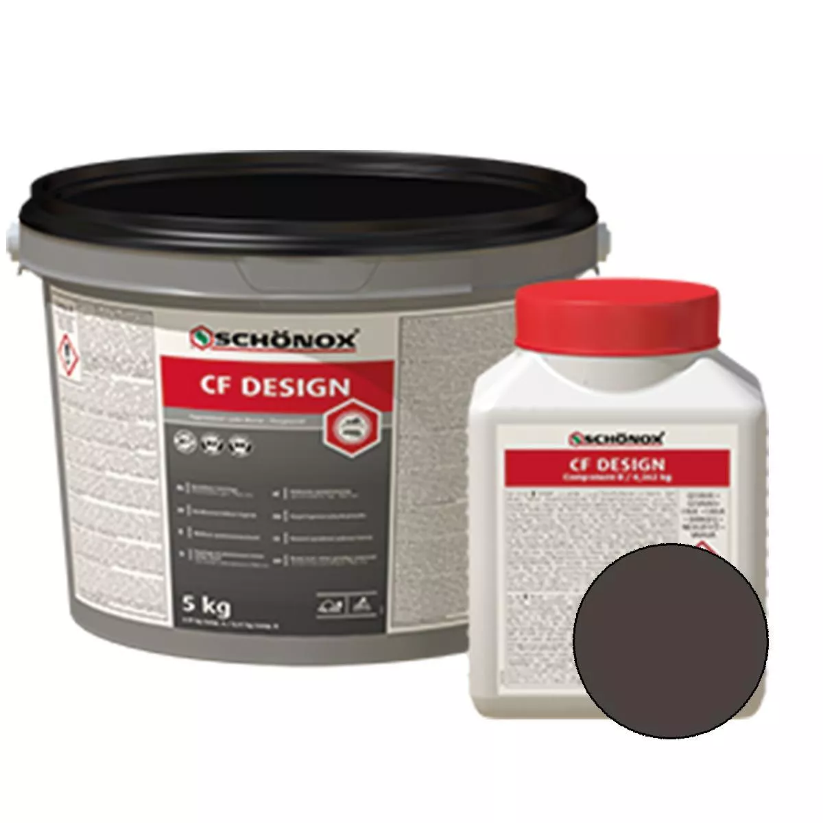 Fugenmörtel Schönox CF Design Epoxidharz Colorfuge Anthrazit 5 Kg Fugenmörtel Schönox CF Design Epoxidharz Colorfuge Anthrazit 5 Kg