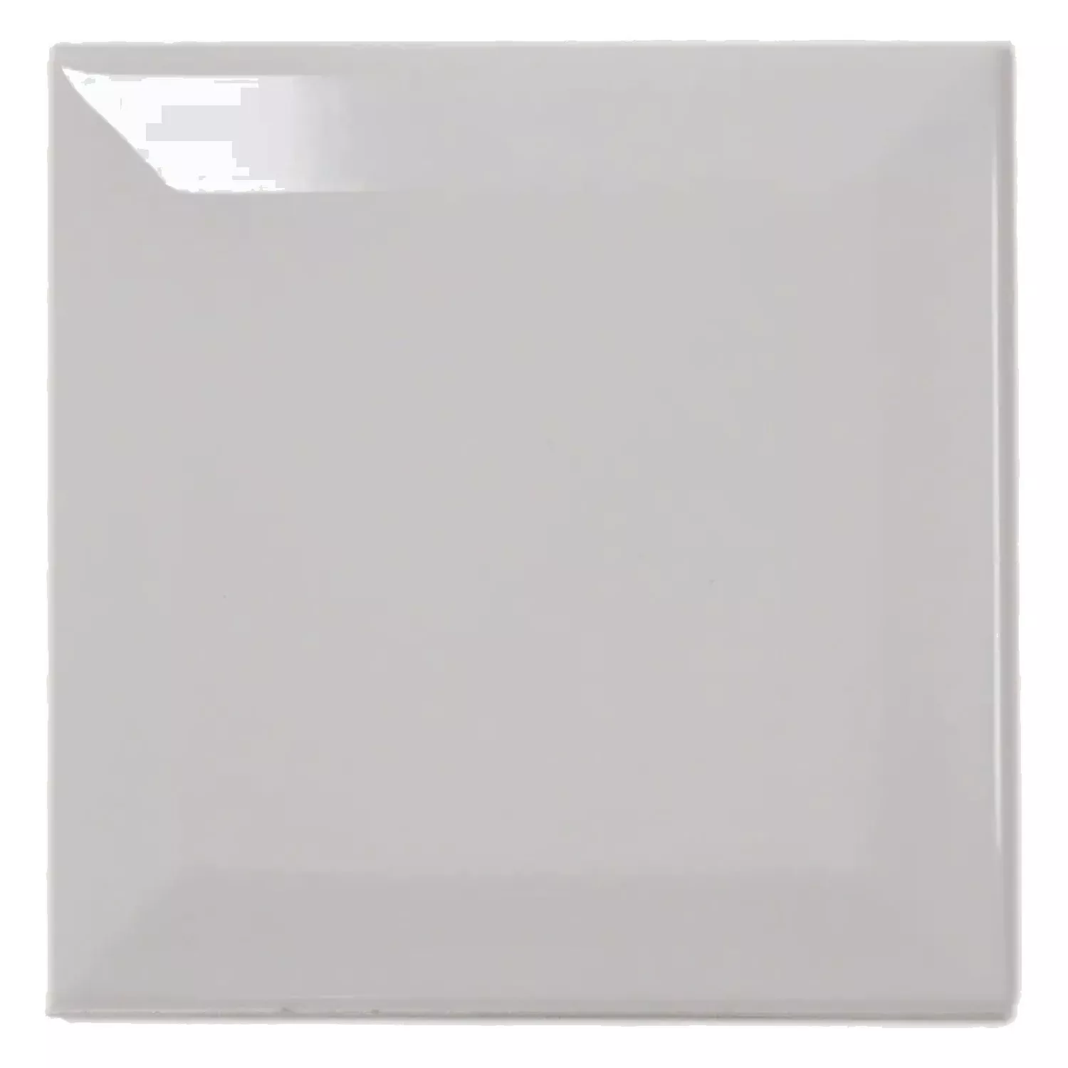 Metrofliese Grau Glänzend 10x10 cm Facette Catarina Gris