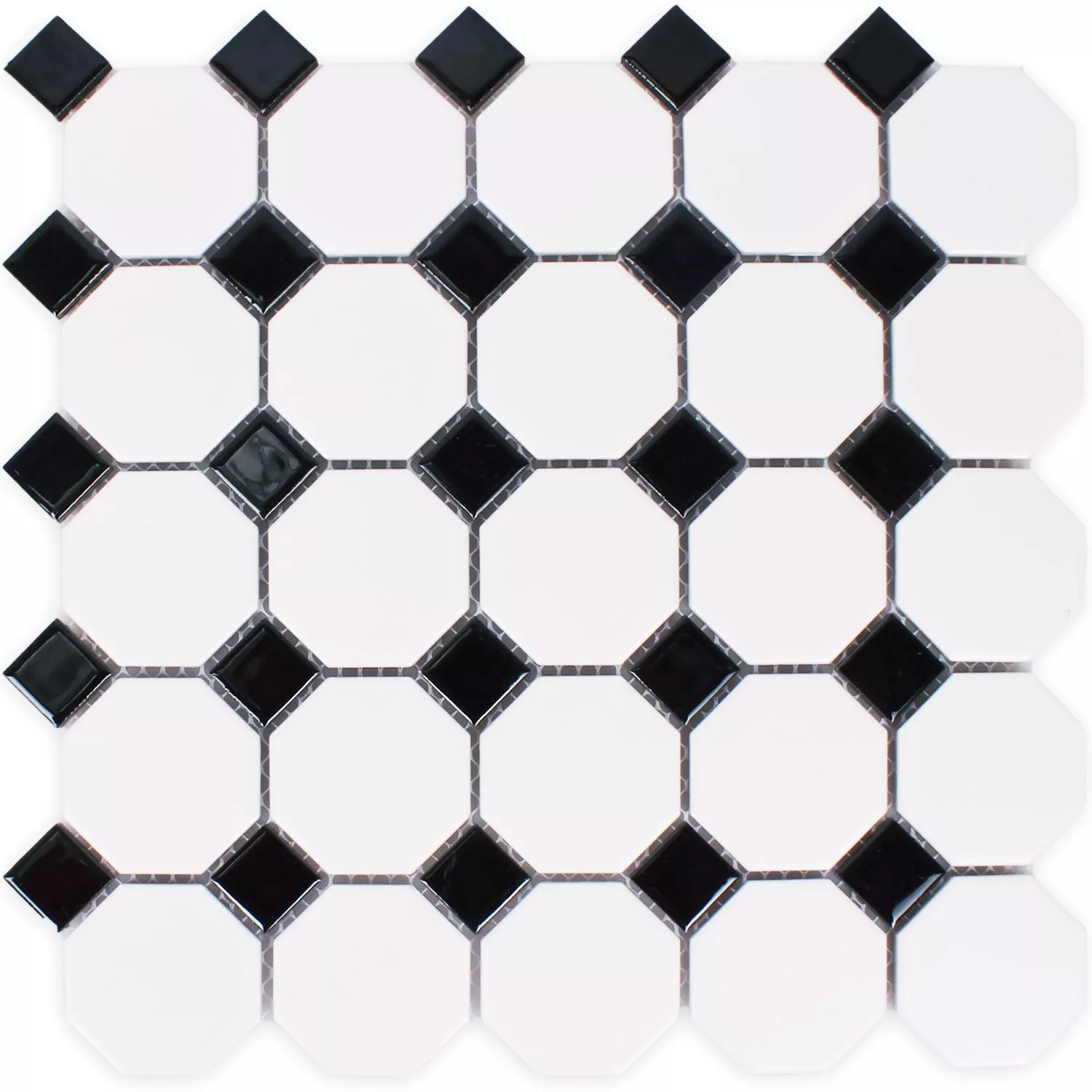 Mosaico Ceramica Octagon Belami Nero Bianco
