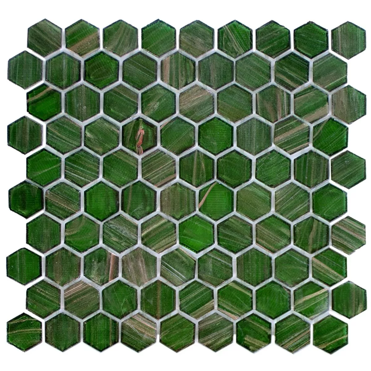 Glasmosaik Fliesen Trend-Vi Hexagonal 236 Grün