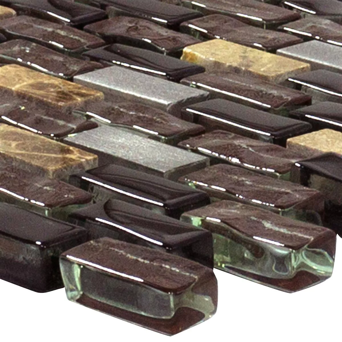 Glas Marmor Aluminium Mosaikfliesen Patterson Braun Mix Glas Marmor Aluminium Mosaikfliesen Patterson Braun Mix