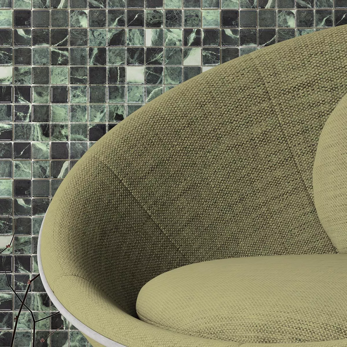 Céramique Mosaïque Carrelage Elysium Marbre Optique Vert 23