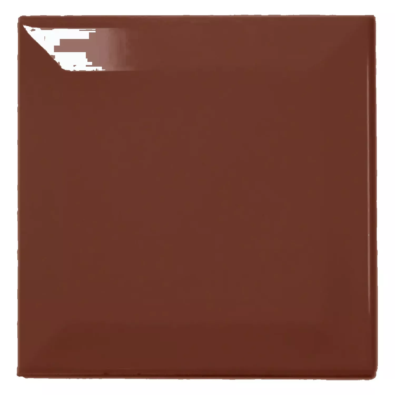 Piastrella metropolitana Marrone Lucida 10x10 cm Sfaccettatura Catarina Marron