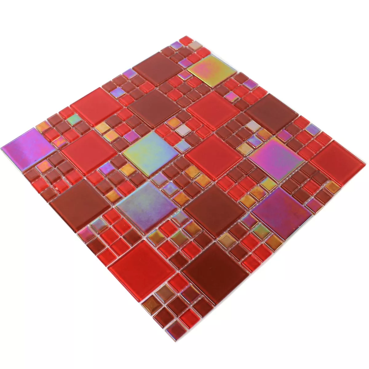 Mosaico Vetro Piastrella Rosso Elox