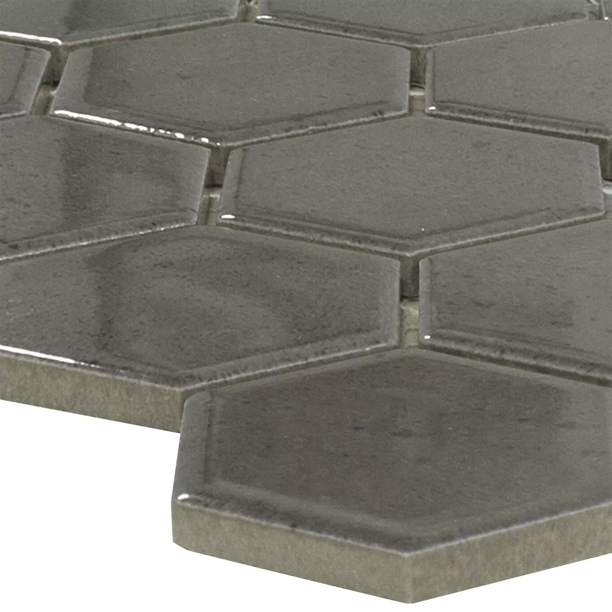 Keramik Mosaikfliesen Eldertown Hexagon Grau Keramik Mosaikfliesen Eldertown Hexagon Grau