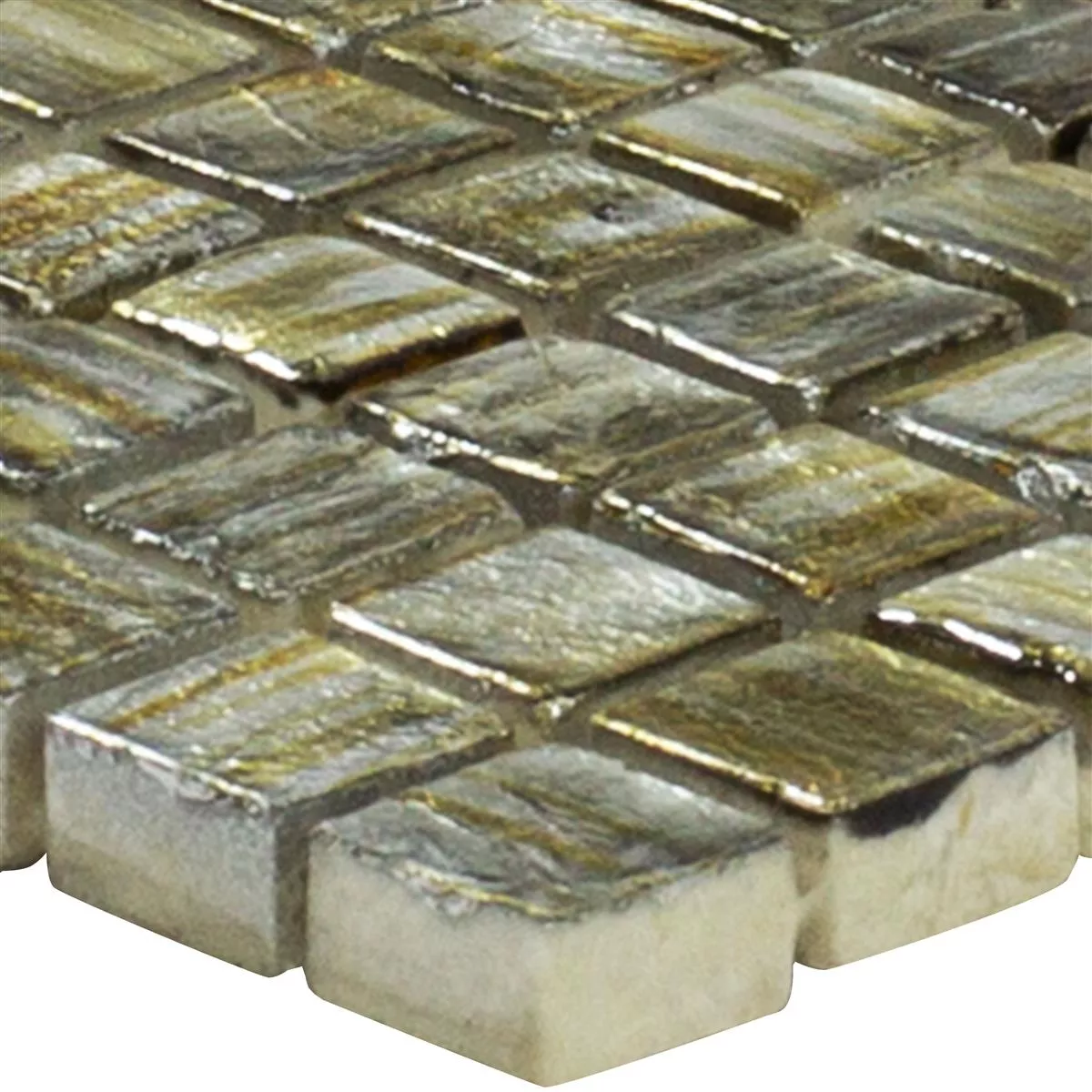 Naturstein Mosaikfliesen Honeylake Gold Silber
