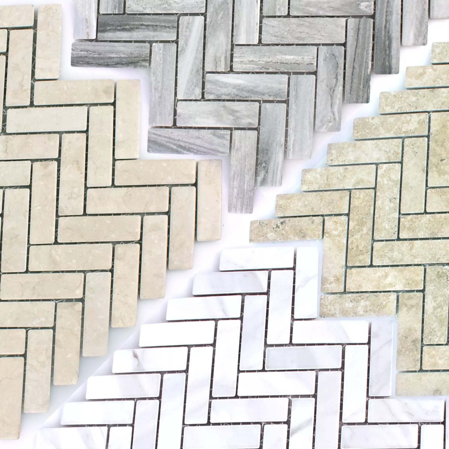 Muster von Mosaikfliesen Keramik Rotilia Steinoptik