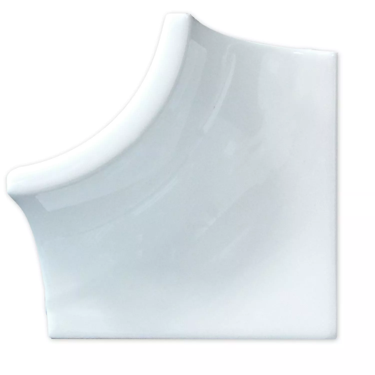 Metro Fliesen Ecke Weiss 5x5cm