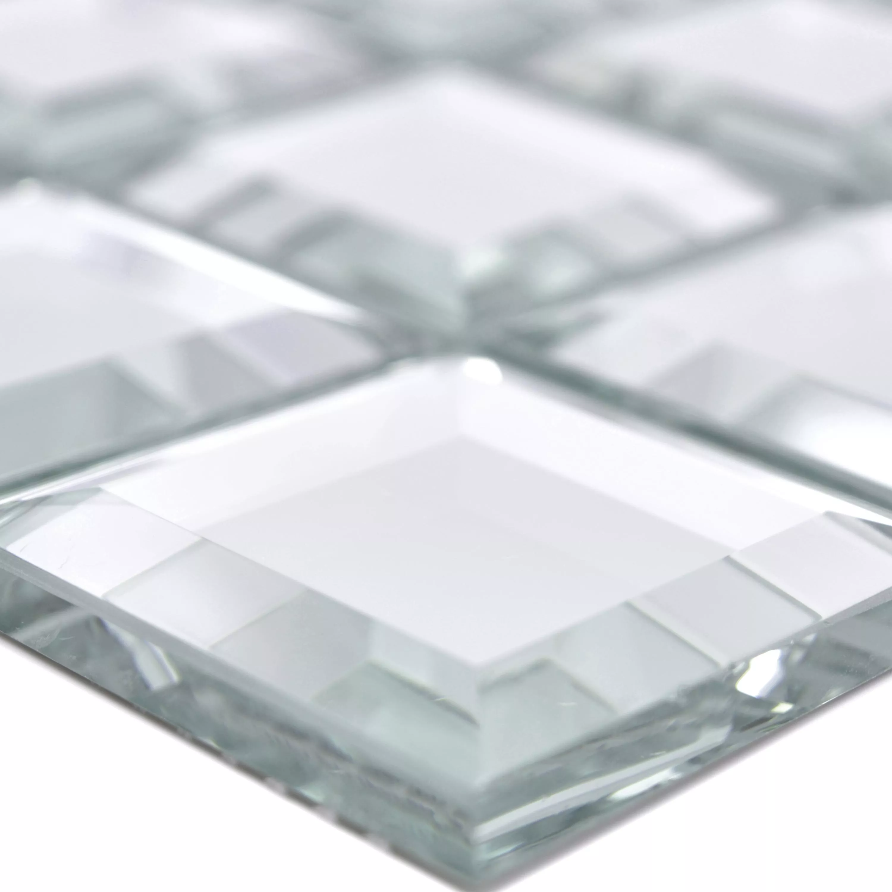 Muster von Spiegel Metro Mosaik Fliesen Reflexion Quadrat