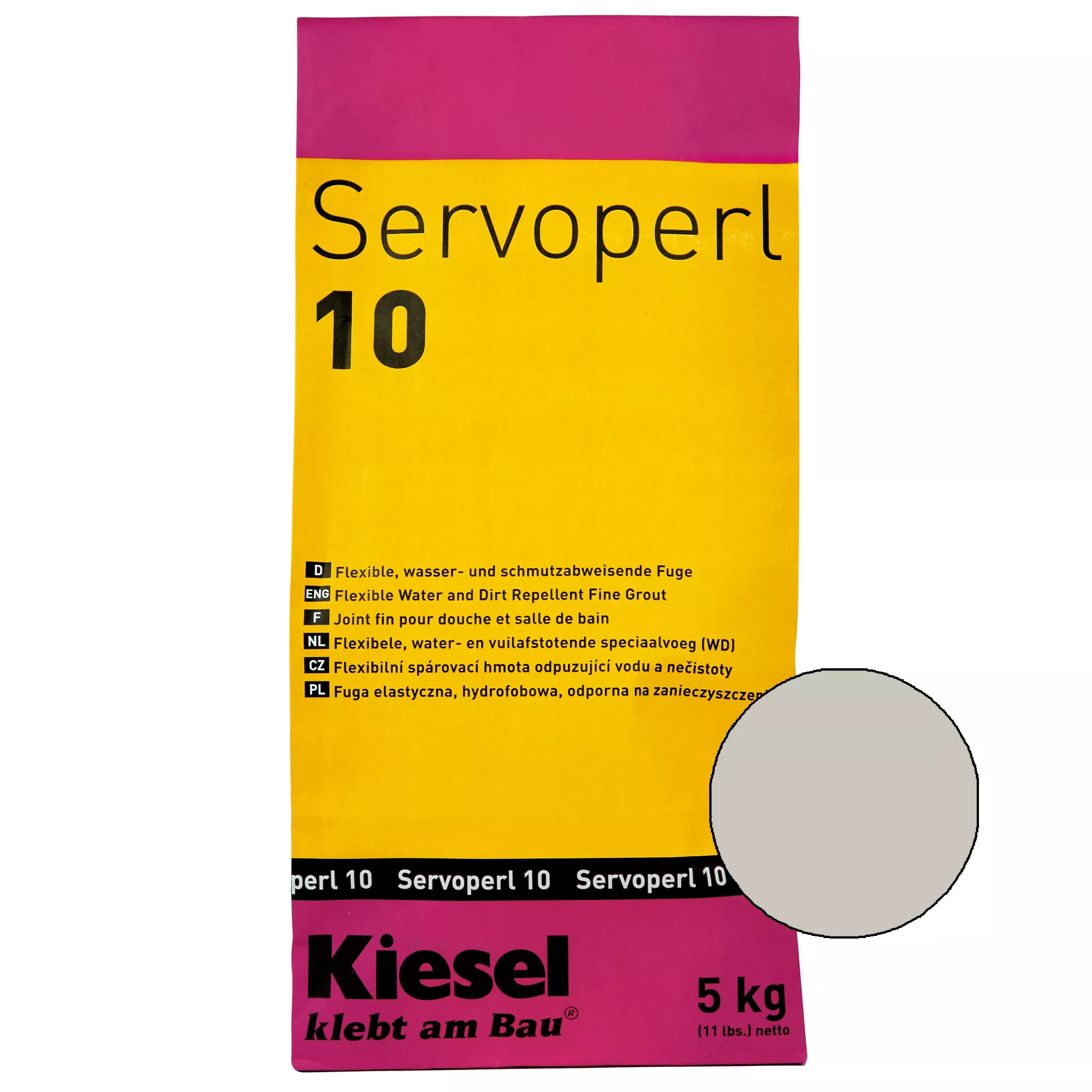 Kiesel Servoperl 10 - Flexible zementäre Fuge (5KG Silbergrau)