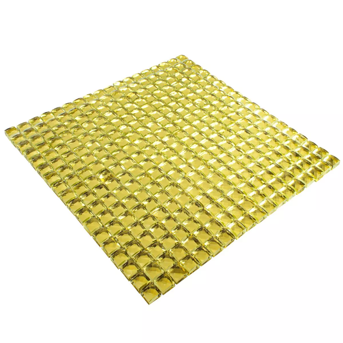 Muster von Glas Mosaikfliese Victoria Gold Quadrat 15