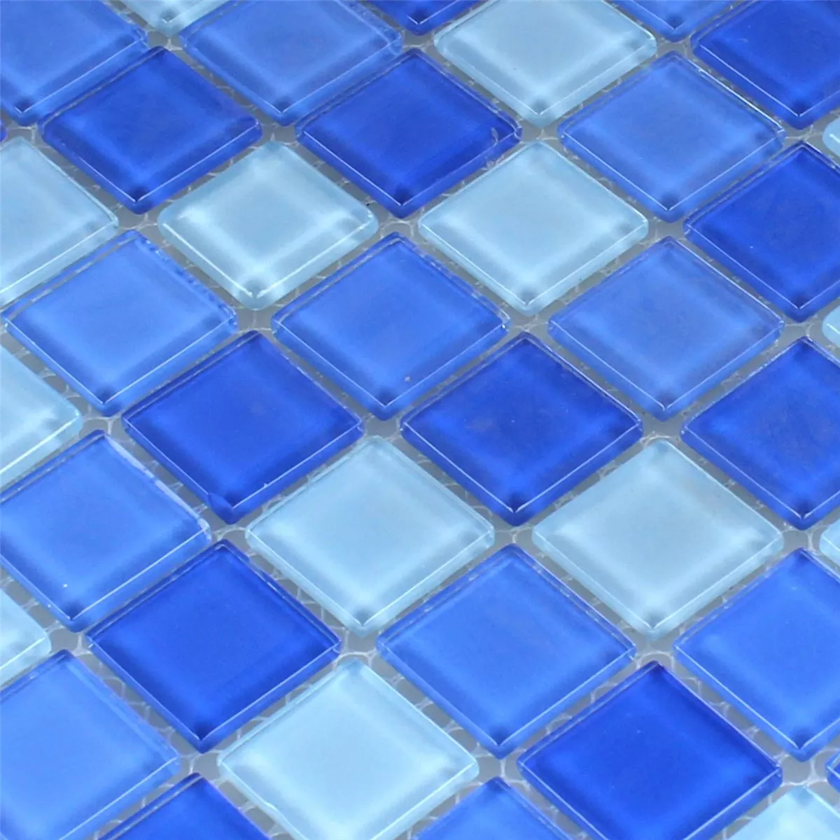 Muster von Mosaikfliesen Glas Hellblau 