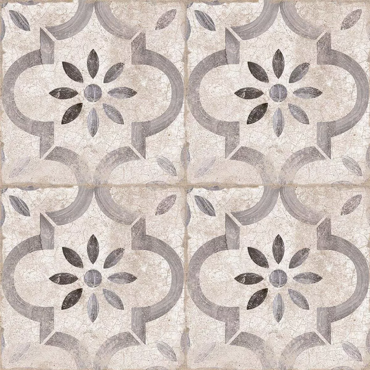 Gres Porcellanato Piastrelle Allora Decorative Grigio 22,5 x 22,5cm