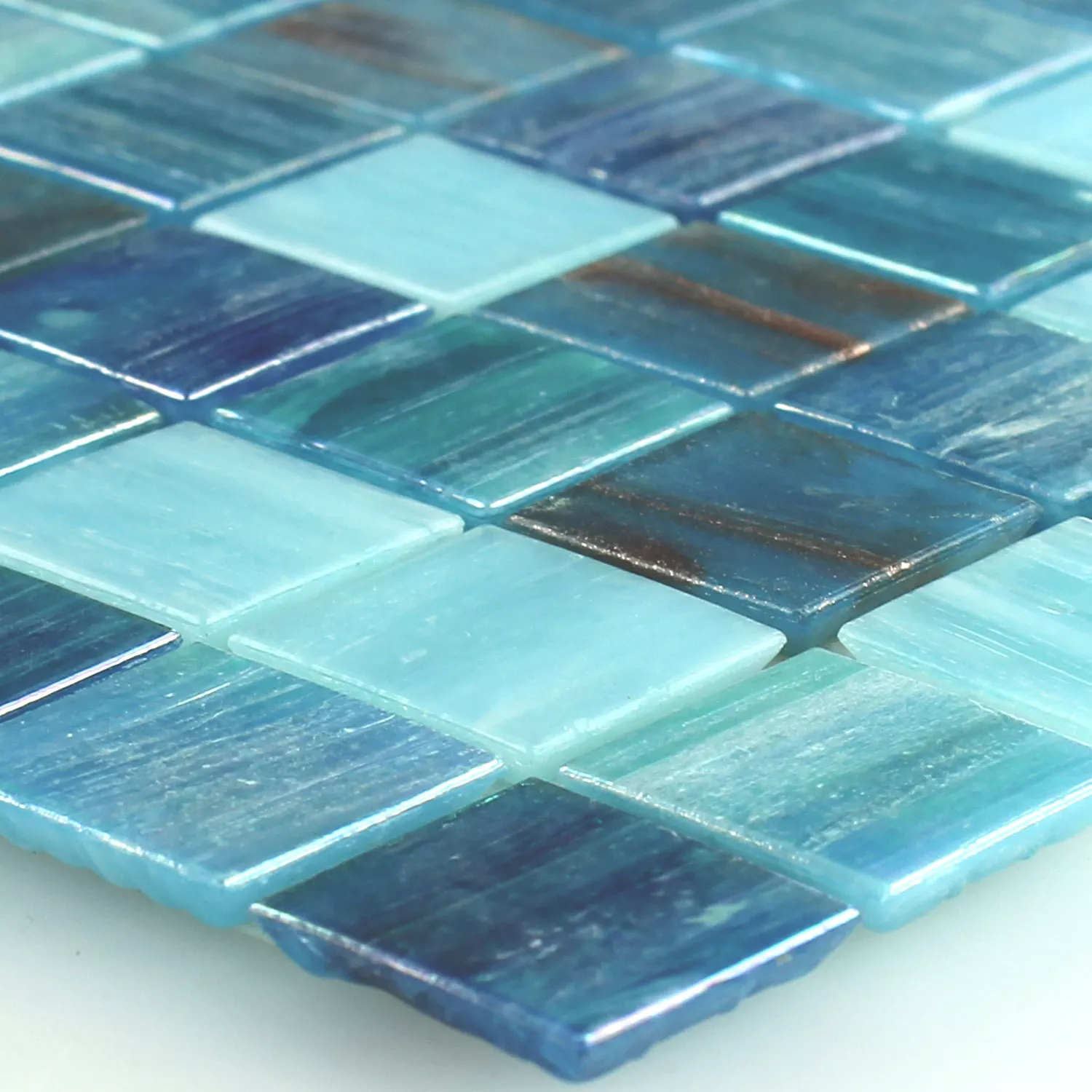 Mosaikfliesen Trend-Vi Recycling Glas Wavy