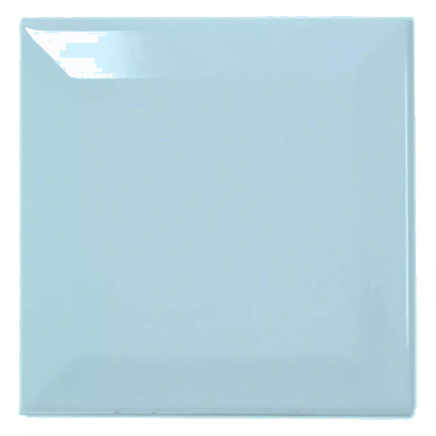 Metrofliese Blau Glänzend 10x10 cm Facette Catarina Piscina