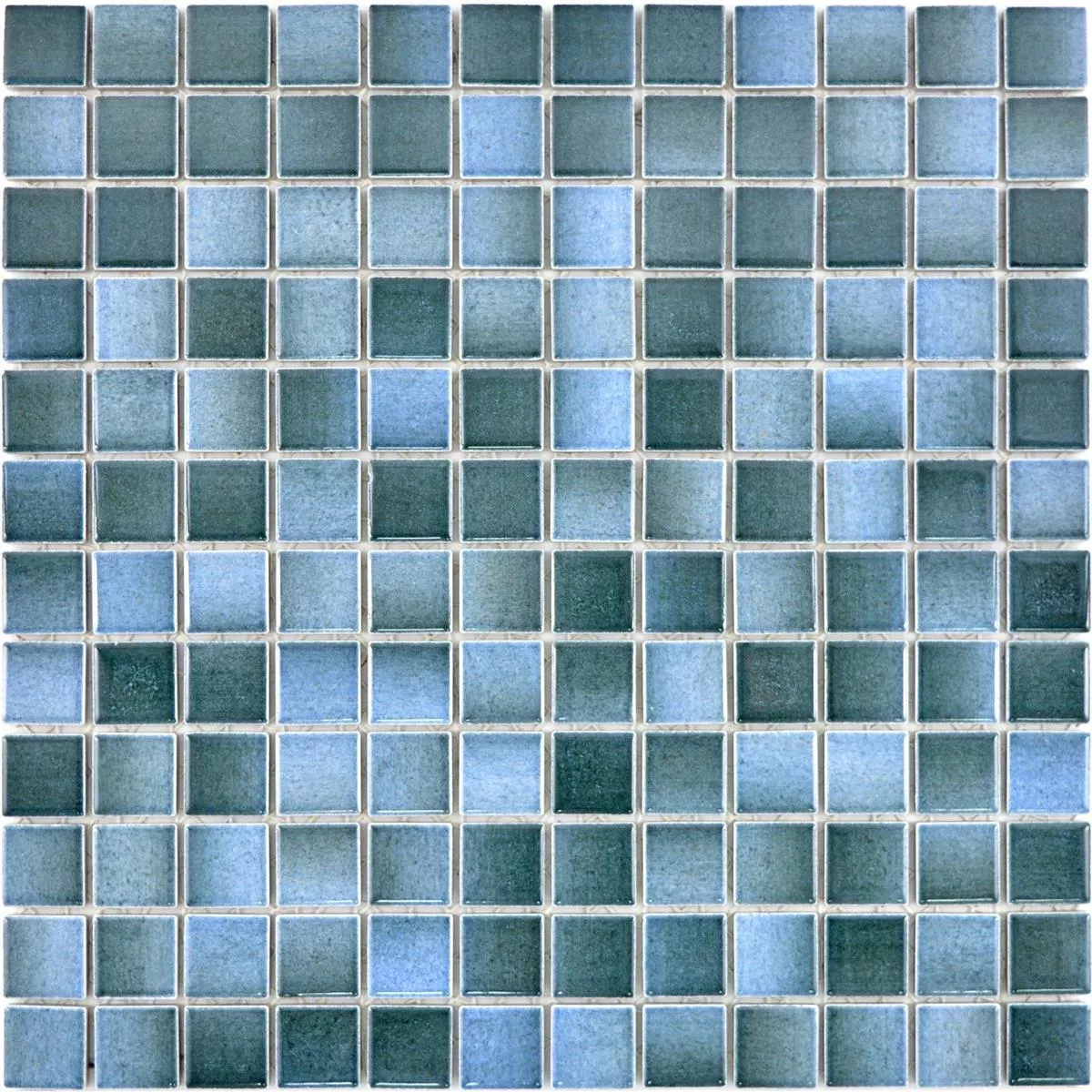 Muster von Keramik Mosaikfliesen Picasso Blau