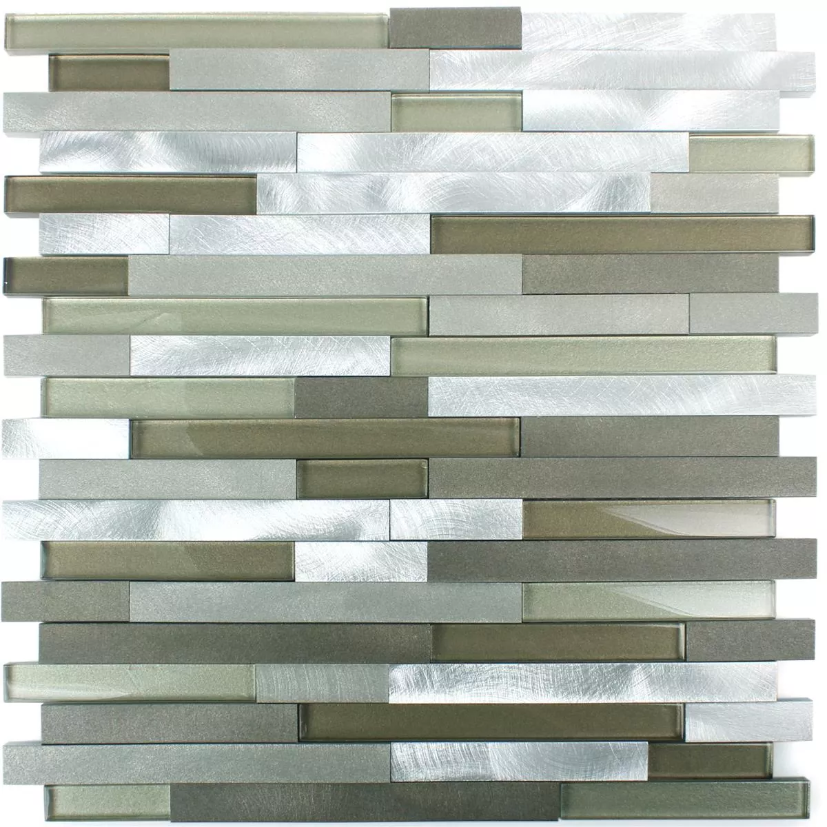 Muster von Mosaikfliesen Glas Metall Margariti Braun Silber
