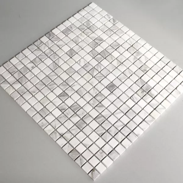 Muster von Mosaikfliesen Marmor  Weiss Poliert